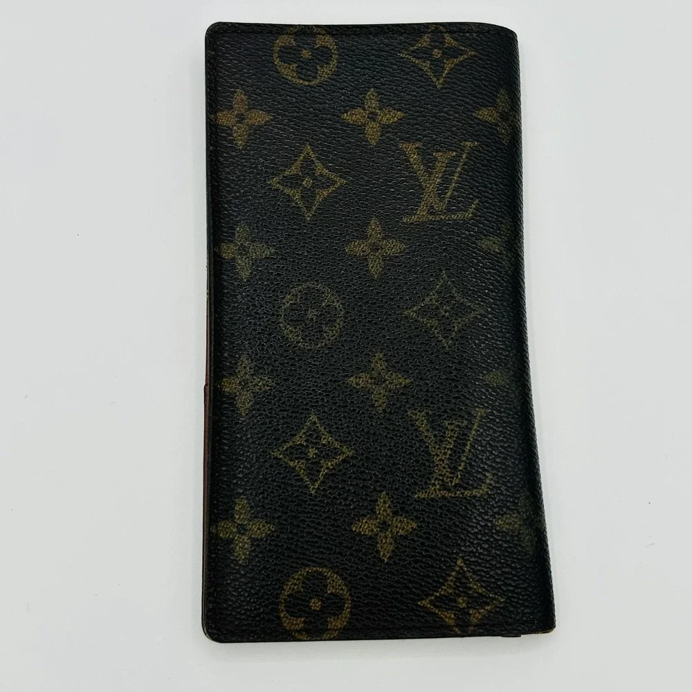 Louis Vuitton Wallet Womens One Size Brown Monogram Long Bifold Credit Card